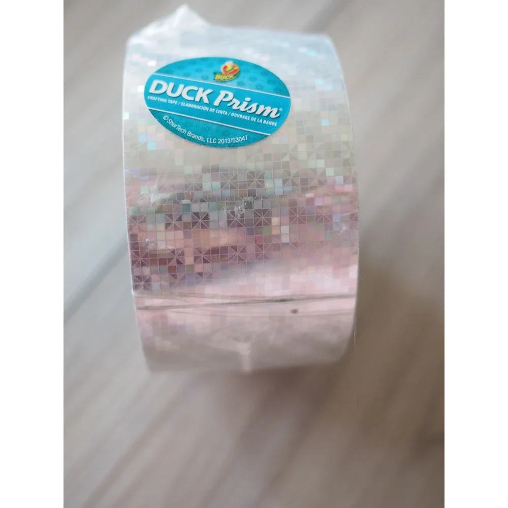 NEW Duck Prism Silver Holographic Crafting Tape Iridescent Mosaic